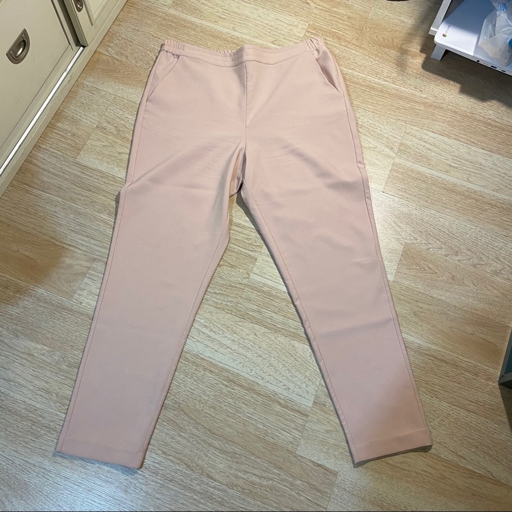 baby pink trousers